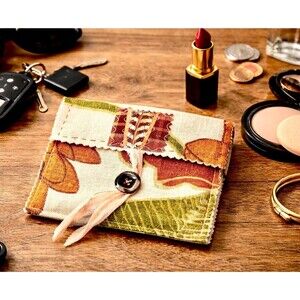 Handmade Fabric Pouch: Cosmetic Bag, Key Pouch, Purse Organizer, Wallets